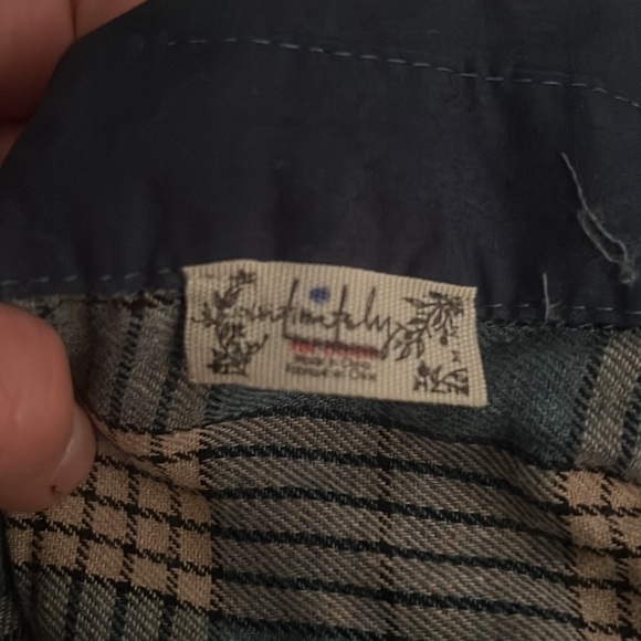 Free People! Sunday Morning Plaid Flannel Sleep Shirt in Sapphire Blue - Picture 3 of 3